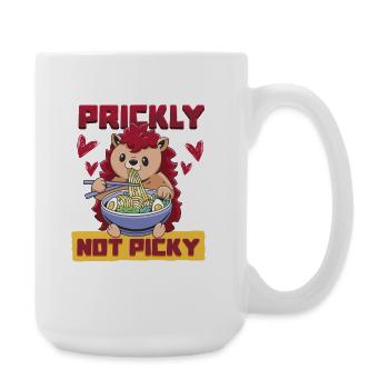 Igel Tag Hedgehog Day Prickly Not Picky - Large Mug 440 ml - white - Right