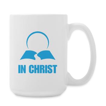 Getauft in Christus gegründet 2026 Christliche Taufe - Große Tasse 440 ml - Weiß - Rechts
