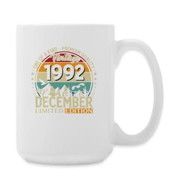 33e anniversaire Millésime décembre Millésime 1992 - Grande tasse 440 ml - blanc - Droite