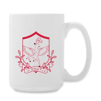 Geflügeltes Reh – edles Wappentier Wald - Große Tasse 440 ml - Weiß - Rechts