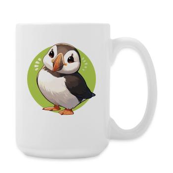 Puffin Papageientaucher - Große Tasse 440 ml - Weiß - Rechts