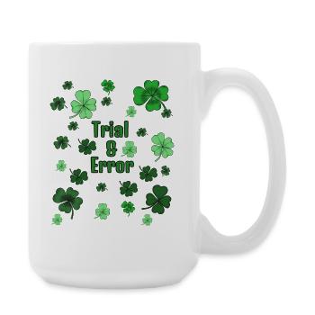 Trial & Error Clover (try vs. study) - Large Mug 440 ml - white - Right