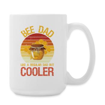 Bee Dad Honey Beekeeper Funny Beekeeping - Große Tasse 440 ml - Weiß - Rechts