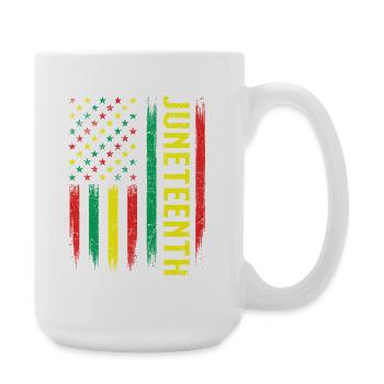 Juneteenth – Fierté de la mélanine des racines africaines - Grande tasse 440 ml - blanc - Droite