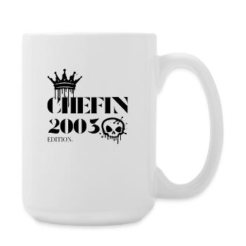 Chefin Edition 2003 Powerfrau 22 years old - Large Mug 440 ml - white - Right