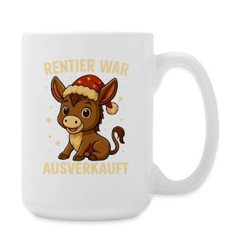 Reindeer a affiché complet Donkey Christmas - Grande tasse 440 ml - blanc - Droite