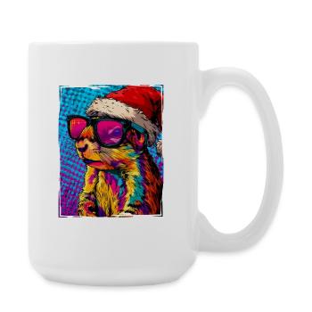 Squirrel Christmas Portrait - Large Mug 440 ml - white - Right