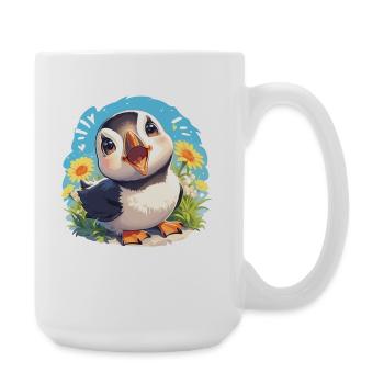 Puffin Papageientaucher - Große Tasse 440 ml - Weiß - Rechts
