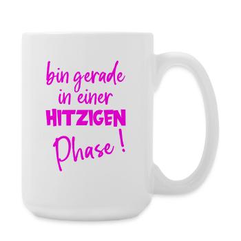 Hitzige Phase – Humor zu Wechseljahren - Große Tasse 440 ml - Weiß - Rechts