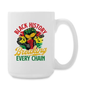 L’histoire noire brisant toutes les chaînes - Africaine - Grande tasse 440 ml - blanc - Droite
