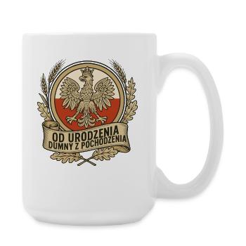 Born Proud Polish Eagle Emblem - Große Tasse 440 ml - Weiß - Rechts