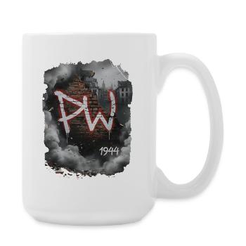 PW 1944 Aufstand Wandkunst - Große Tasse 440 ml - Weiß - Rechts