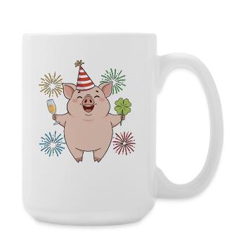 Équipe Cochon Chanceux - Grande tasse 440 ml - blanc - Droite
