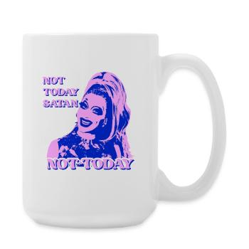 Pas aujourd’hui Satan Pop Art - Grande tasse 440 ml - blanc - Droite