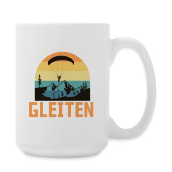 Gleitschirm ÜBER HORIZONTE GLEITEN Lustig - Große Tasse 440 ml - Weiß - Rechts