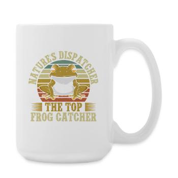 Attrapeur de grenouilles, répartiteur, grenouille - Grande tasse 440 ml - blanc - Droite