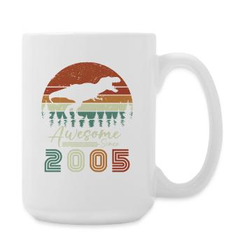 awsome_since_dinaseur_2005 - Large Mug 440 ml - white - Right