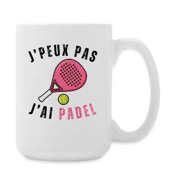 I can't I have padel gift woman - Large Mug 440 ml - white - Right
