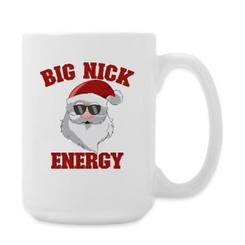 Weihnachtsmann, lustiges Weihnachten, große Nick-E - Große Tasse 440 ml - Weiß - Rechts