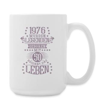 Vintage 1976 Birthday Sayings Legend - Large Mug 440 ml - white - Right