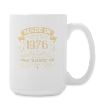 50e anniversaire Hommes Femmes Millésime 1976 - Grande tasse 440 ml - blanc - Droite
