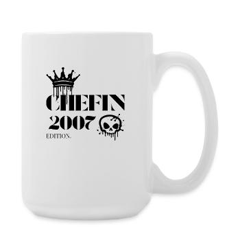 Chefin Edition 2007 Fun Geburtstag Spruch - Große Tasse 440 ml - Weiß - Rechts