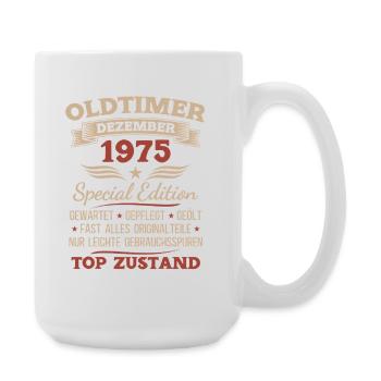 Cadeau du 50e anniversaire Voiture Classique décembre 1975 - Grande tasse 440 ml - blanc - Droite