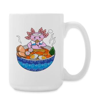 Cute Axolotl Ramen Kawaii Japanese Noodle Food Pet - Large Mug 440 ml - white - Right