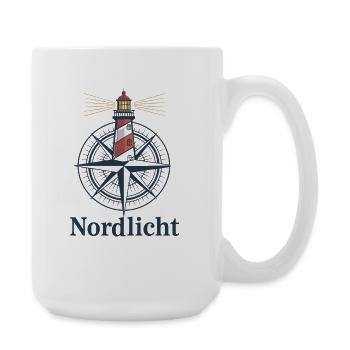Northern Lights Lighthouse Compass North Sea Coast Baltic Sea - Large Mug 440 ml - white - Right