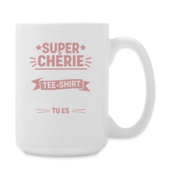 Super Sweetheart Original Love Message Gift - Large Mug 440 ml - white - Right