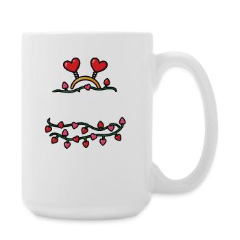 Romantic Must-Read: Funny Valentine's Day Ro - Large Mug 440 ml - white - Right