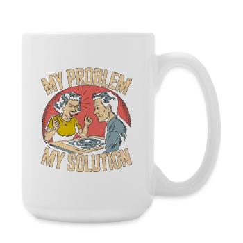 MRI Tech My Problem My Pictogram Dad Mom Rad Tech - Large Mug 440 ml - white - Right