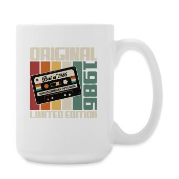 Original 1986 Vintage Vintage Birthday Retro - Large Mug 440 ml - white - Right