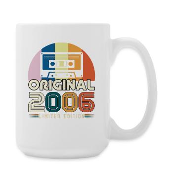 2006 Birthday Original Vintage Gift Cassette - Large Mug 440 ml - white - Right
