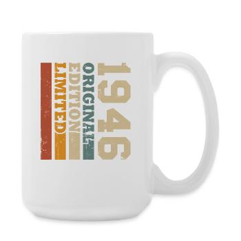 Original 1946 Jahrgang Vintage Geburtstag Retro - Große Tasse 440 ml - Weiß - Rechts