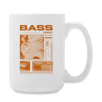 Bass Guitar Lover Bass Player Streetwear - Large Mug 440 ml - white - Right