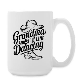 Grand-mère Cool Line Dance – Design western pour grand-mère - Grande tasse 440 ml - blanc - Droite