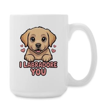 I Labrador You Cute Lab Cartoon - Large Mug 440 ml - white - Right