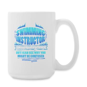 Swimming instructor - Large Mug 440 ml - white - Right