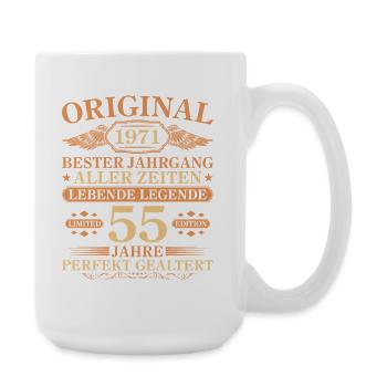 1971 Vintage Perfectly Aged 55th Birthday - Large Mug 440 ml - white - Right