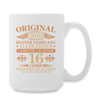 2010 Vintage Perfectly Aged 16th Birthday - Large Mug 440 ml - white - Right