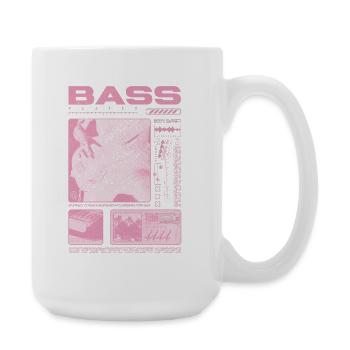 Bass Guitar Lover Bass Player Streetwear - Large Mug 440 ml - white - Right