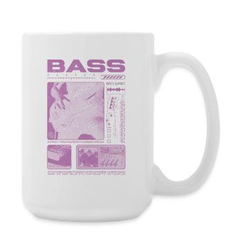 Bass Guitar Lover Bass Player Streetwear - Large Mug 440 ml - white - Right