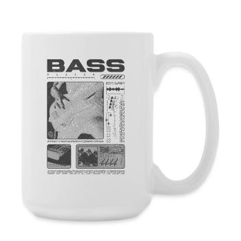 Bass Guitar Lover Bass Player Streetwear - Large Mug 440 ml - white - Right