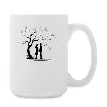 Forever with You Romance Silhouette - Large Mug 440 ml - white - Right