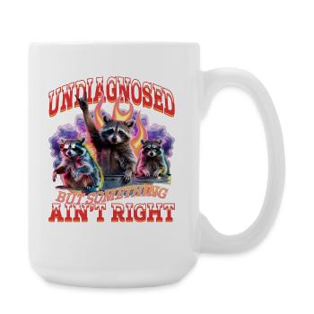 Funny Raccoon - Große Tasse 440 ml - Weiß - Rechts