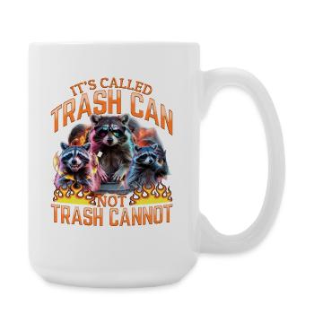 Funny Raccoon - Large Mug 440 ml - white - Right