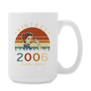 2006 Vintage Retro Wife Birthday Gift - Large Mug 440 ml - white - Right
