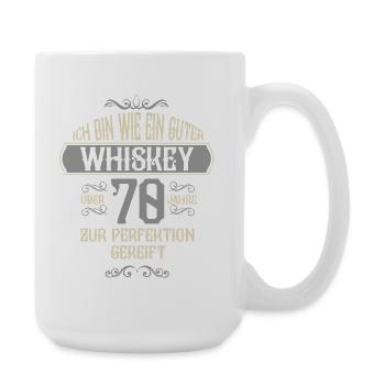Cadeau pour 70e anniversaire, dicton pour les 70 ans - Grande tasse 440 ml - blanc - Droite