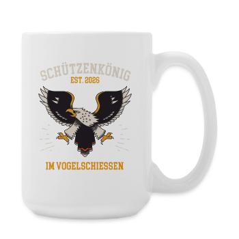 Shooting King 2026 dans le cadre du Festival de tir à la chasse aux oiseaux - Grande tasse 440 ml - blanc - Droite